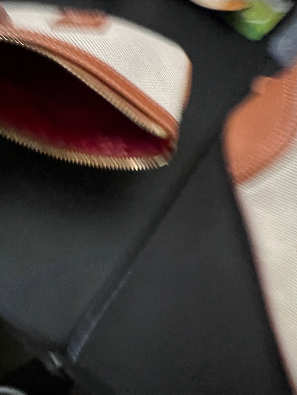 Dooney & Bourke Cream Canvas Shoulder Bag with Tan Leather Trim and Wristlet - Picture 10 of 15